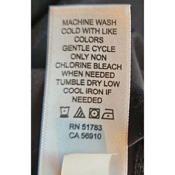 Trucloth Long Sleeve Solid Black Lace Neckline Knee Length Shirt Dress Large LBD - Picture 11 of 11